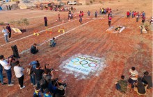 Syrian children hold 'Tent Olympics' of the displaced