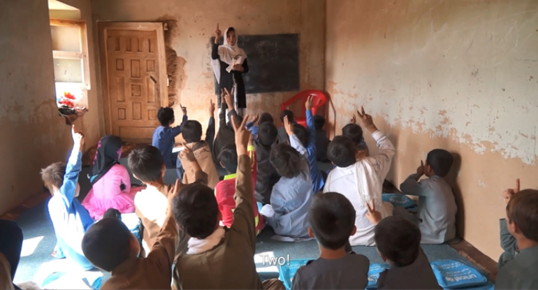 UNICEF provides support to all public school teachers in Afghanistan for 2 months