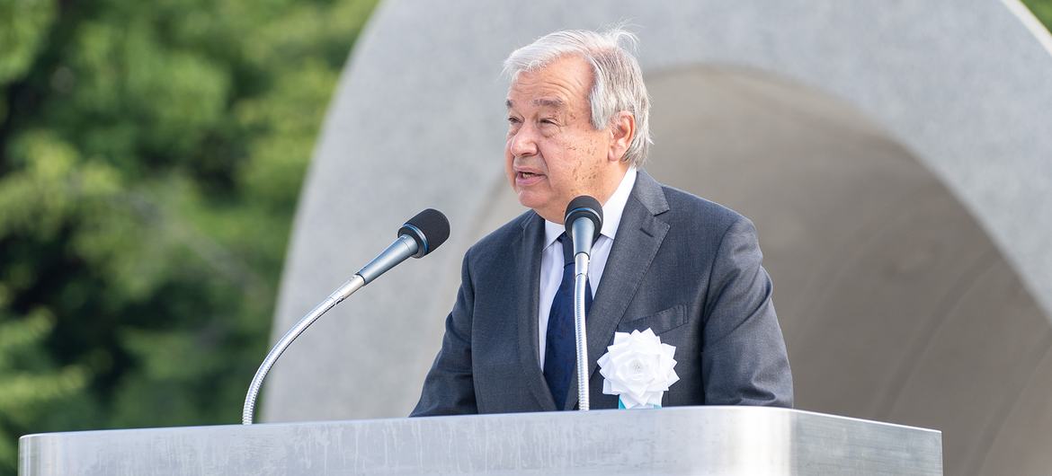 UN chief calls for global nuclear disarmament
