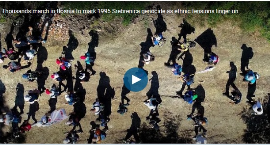Thousands march in Bosnia to mark 1995 Srebrenica genocide as ethnic tensions linger on